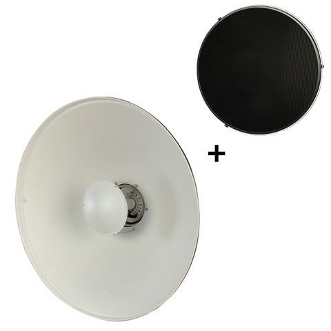 StudioKing Beauty Dish Weiss SK-BD420 42 cm mit Waben – Bild 2