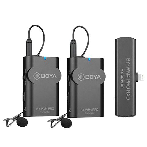Boya 2.4 Ghz Dual Lavalier-Mikrofon Drahtlos BY-WM4 Pro-K4 für iOS