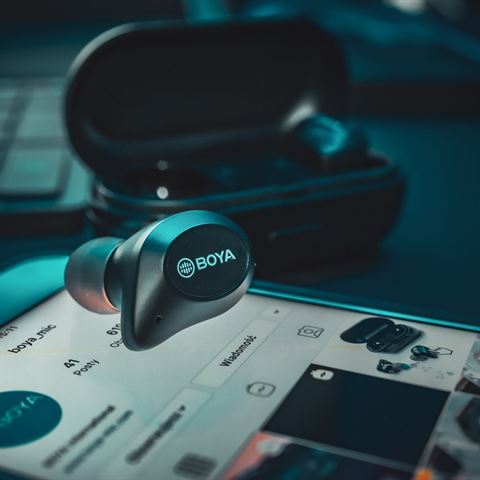 Boya Bluetooth Drahtlos Stereo-Kopfhörer BY-AP1 Schwarz – Bild 3