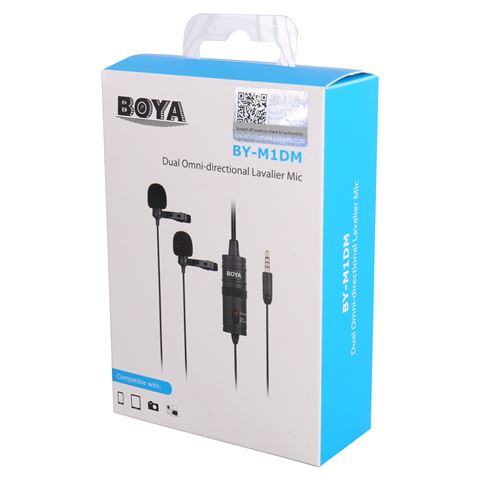 Boya Dual Lavalier Mikrofon BY-M1DM für Smartphone, DSLR, Camcorders, PC – Bild 4