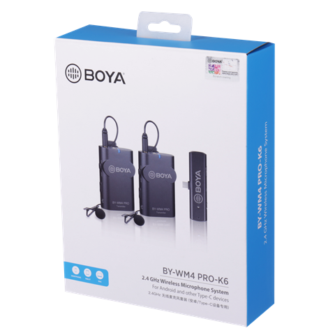 Boya 2.4 Ghz Dual Lavalier-Mikrofon Drahtlos BY-WM4 Pro-K6 für Android – Bild 5